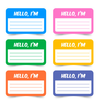 Free Back to School Name Tags by Me The Helping Teacher | TPT