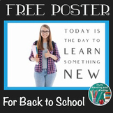 Free Back to School Poster for Middle School