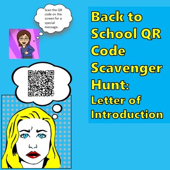 Preview of Free Back to School QR Code Scavenger Hunt: Letter of Introduction digital
