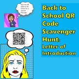 Free Back to School QR Code Scavenger Hunt: Letter of Intr