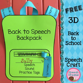 Back to School Speech Therapy Craft Backpack