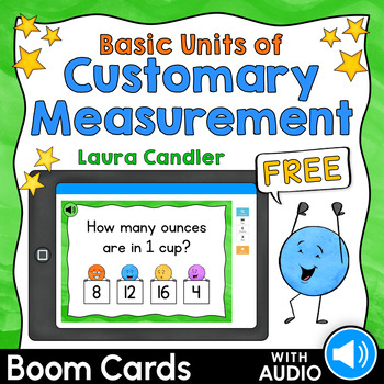 Preview of Free Basic Units of Measurement Boom Cards (Self-Grading with Audio Options)