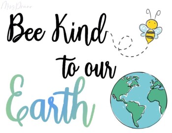 Preview of Free Bee Kind Earth Day Poster