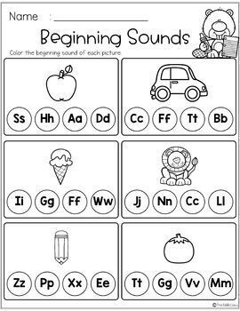 Free Beginning and Ending Sounds by The Kiddie Class | TpT