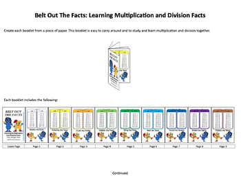 Preview of Free Mini Booklet: Learning Multiplication and Division Facts