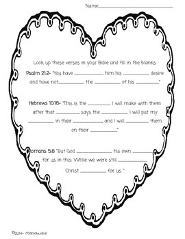 Free Bible Worksheets on Love by Social Studies Sensations | TPT