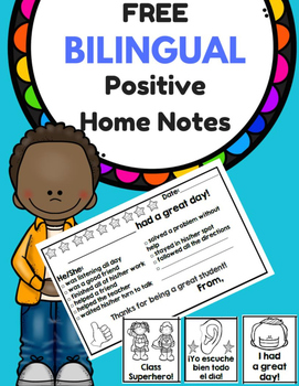 Preview of Free Bilingual Positive Notes (Notas positivas para comunicar con la casa)