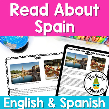 Preview of Free Bilingual Reading Comprehension Passages in Spanish & English About Spain