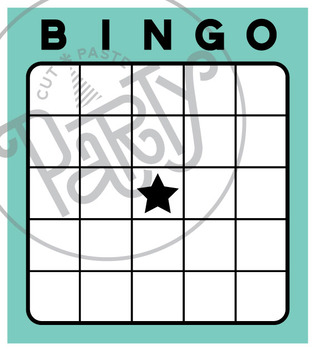 Free Bingo Card Clipart by Cut Paste Party | TPT