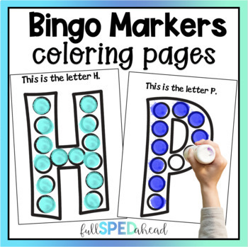Preview of Free Alphabet Fine Motor Activities Bingo Marker Dauber Printable Coloring Pages