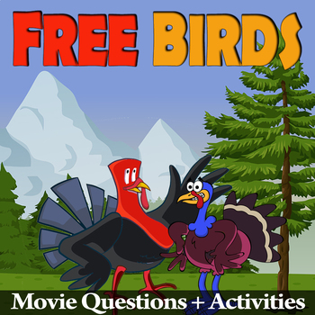 Preview of Free Birds Movie Guide | Thanksgiving Activities | Answer Key Included