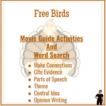 Preview of Free Birds Movie Guide and Word Search - Thanksgiving