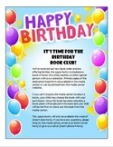Free Birthday Book Club flyer and form