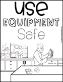 Free Black & White Coloring Lab Safety Posters or worksheets