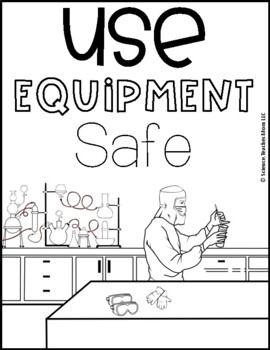 Preview of Free Black & White Coloring Lab Safety Posters or worksheets