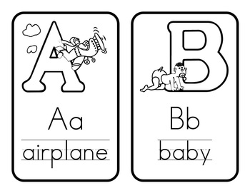 Preview of {Free} Black and White Alphabet Cards!