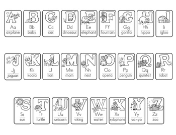 free black and white alphabet cards by mr mosleys creations tpt