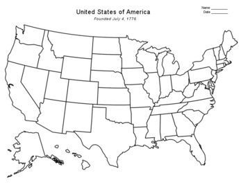 Preview of Free - Blank US Map