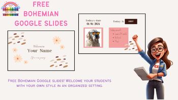 Preview of Free Bohemian Google Slides!