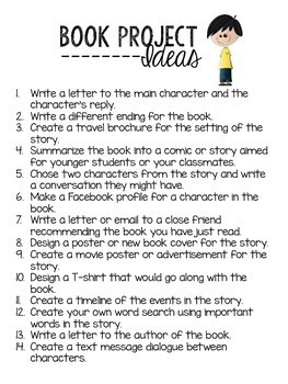 Free Book Project Enrichment Ideas - Early Finisher Ideas | TpT