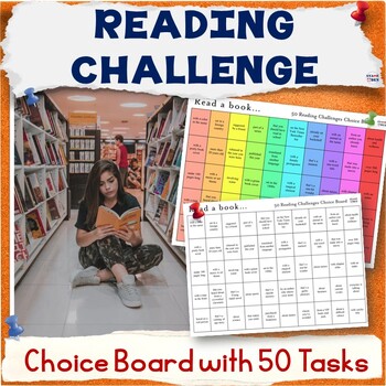 Preview of FREE Book Reading Challenge Choice Board for Students and Teachers