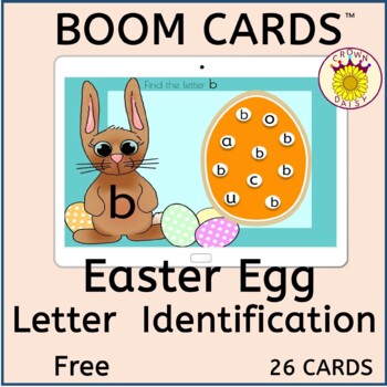 Preview of Free Boom Cards™ Easter Egg Letter Identification 