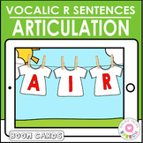 Free Speech Therapy Boom Cards | Vocalic R Coarticulation Sentences - AIR
