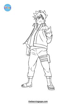 amazing boruto Coloring Page - Anime Coloring Pages
