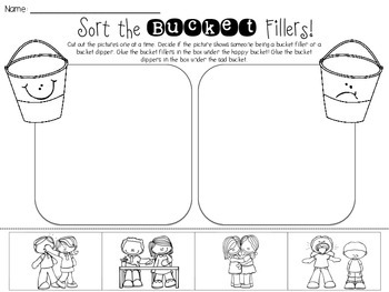 Preview of Free Bucket Filler and Bucket Dipper Sort {Perfect for Back to School}