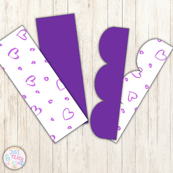 Free Bulletin board borders | Heart theme |Purple bulltin board borders ...