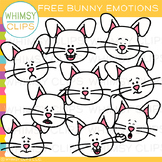 Free Spring and Easter Bunny Emotions Clip Art
