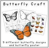 Free Butterfly Craft Activity, color, cut, glue, flap wings