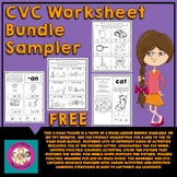 Free CVC Worksheet Bundle Sampler