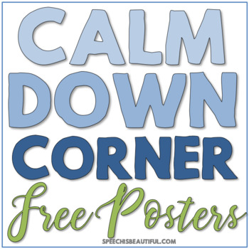 Preview of Free Calm Down Corner Posters