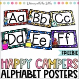 Camping Themed Alphabet Decor Free