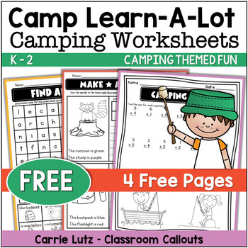 Preview of Free Camping Day Worksheets