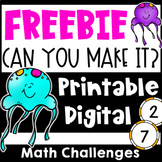 Free Can You Make It? Math Challenges: Ocean Animals: Prin