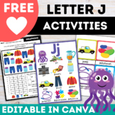 Free Canva Letter of the Week (Letter J) Worksheets and Activities