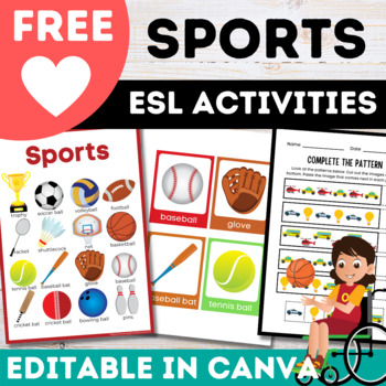 Preview of Free Canva Sports ESL Newcomer Activities