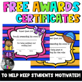 Free Certificate Awards - Elementary Students