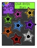{Free} Chalk Stripe Stars {Creative Clips Digital Clipart}