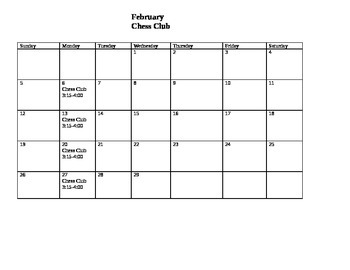 Calendar • Drop-In Chess Club @ MPL