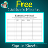 Free Children's Ministry Sign-in Sheets