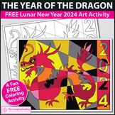 Free Chinese New Year Coloring Page 2024, Year of the Drag