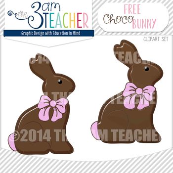 Preview of Free Chocolate Bunny Graphic / Clip Art