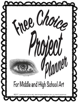 Preview of Free Choice Art Project Planner