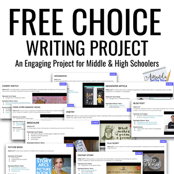 Preview of Free Choice Writing Project