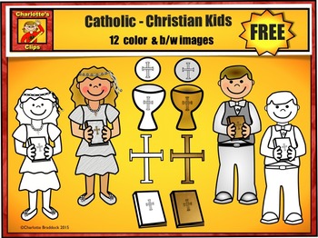 Preview of Free Catholic - Christian Clip Art by Charlotte's Clips