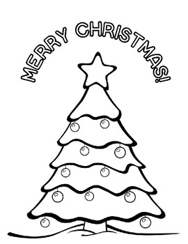 Preview of Free Christmas Activities Free Christmas Tree Coloring Page Christmas Free!
