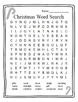 Preview of Free Christmas Activities Word Search Christmas Word Search Christmas Free!